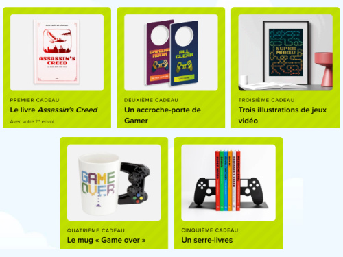 Cadeaux avec la collection jeux video RBA