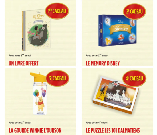 Cadeau offert avec l'abonnement Mes petits livres Disney www.collection-livres-disney.com