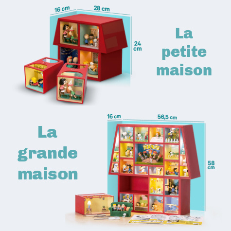 Les 2 maisons de Snoopy avec scnettes dioramas Altaya