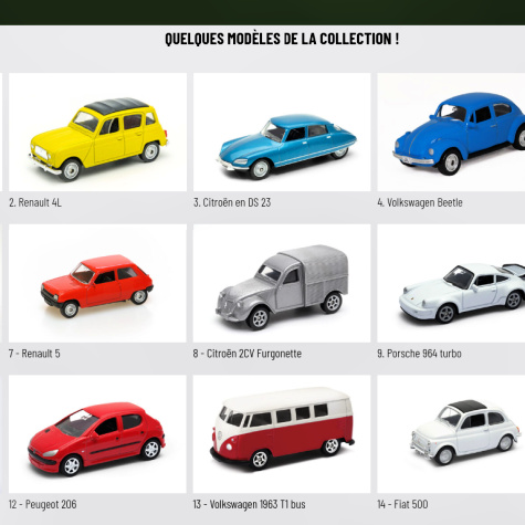 Exemples de miniatures Mes Voitures de Collection